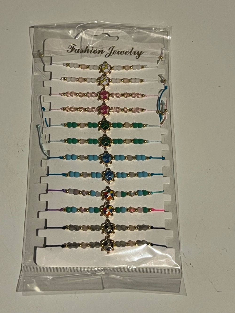 Fashion Jewelry Colorful Beaded Bracelet Set with Gold Charms B141